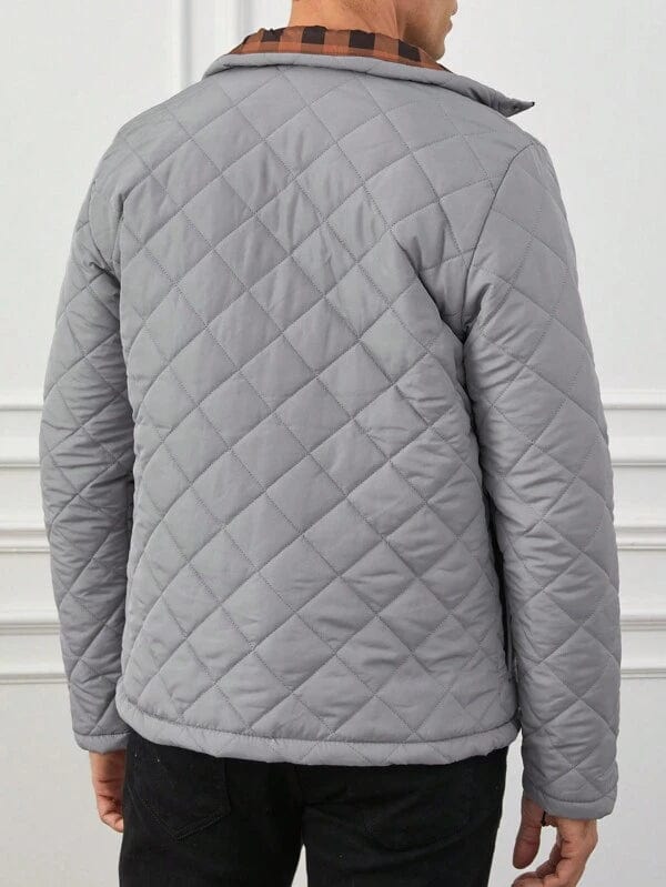 Gesteppte Button-Down-Jacke für Herren - Image 3