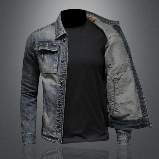 Acid-Wash Jeansjacke für Herren - Image 1