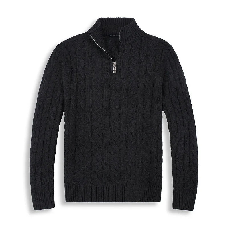 Cable-Strickpullover mit Viertelreißverschluss für Herren - Image 8