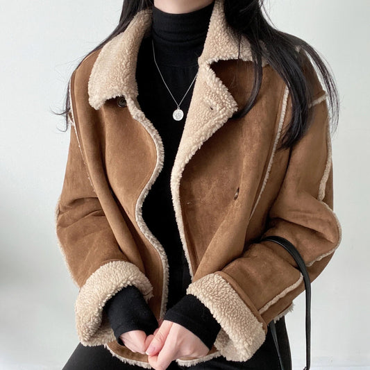 Sherpa Jacke mit Kragen für Damen - Image 1