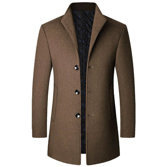 Eleganter mittellanger Mantel für Herren - Image 1