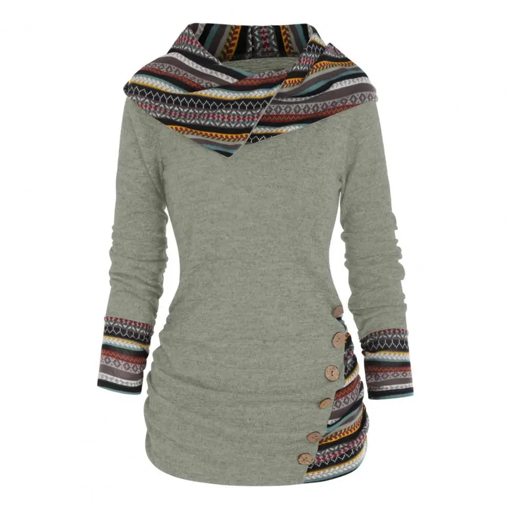 Wasserfallkragen-Tunika-Pullover für Damen - Image 5