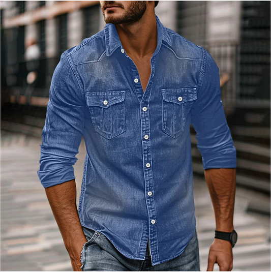 Herren Denim Hemd für lässige Outfits – Markus