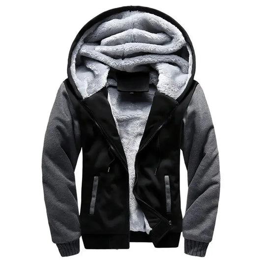 Fleecegefütterter Zip-Up Hoodie für Herren - Image 1
