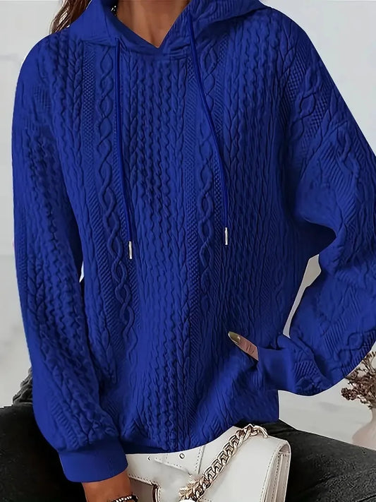 Langärmliger Hoodie mit Struktur für Damen - Image 1
