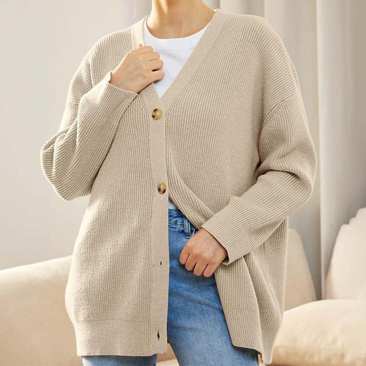 Oversized Strickjacke mit Rippenmuster für Damen - Image 1