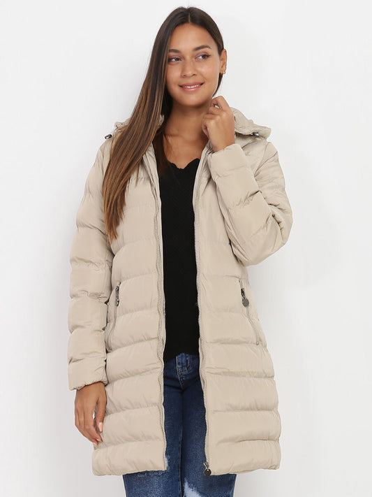 Kapuzen-Puffer-Mantel für Damen - Image 1