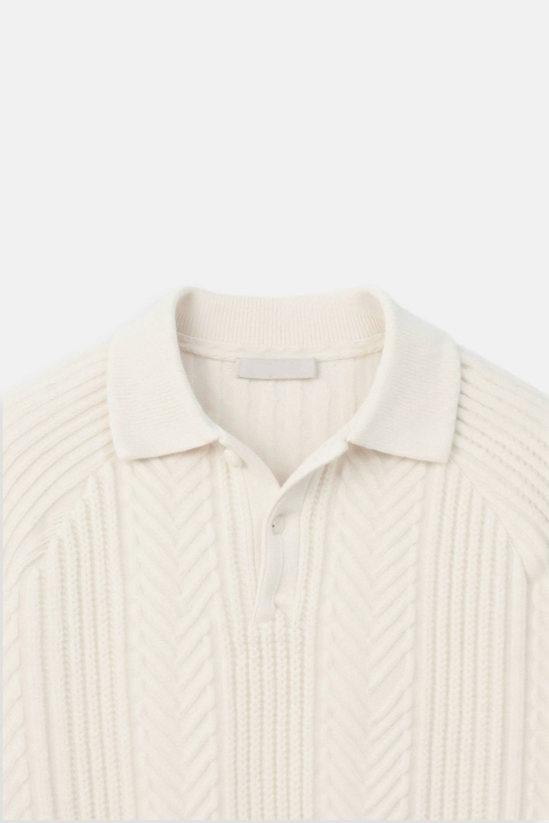Zopfmuster Polo-Pullover für Herren - Image 7
