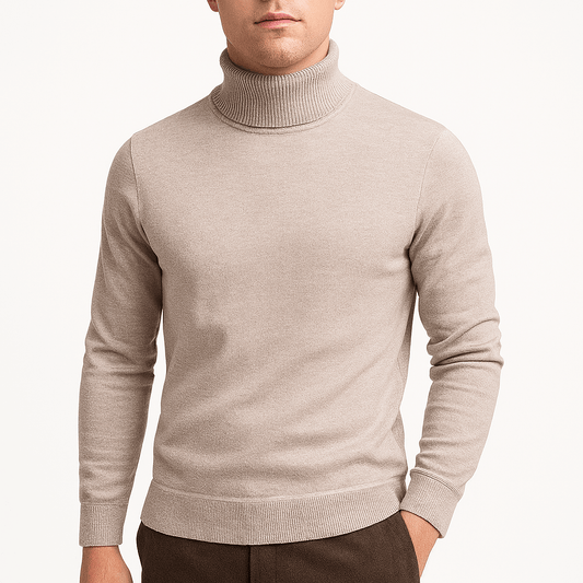 Figurbetonter Rippstrickpullover für Herren - Image 1