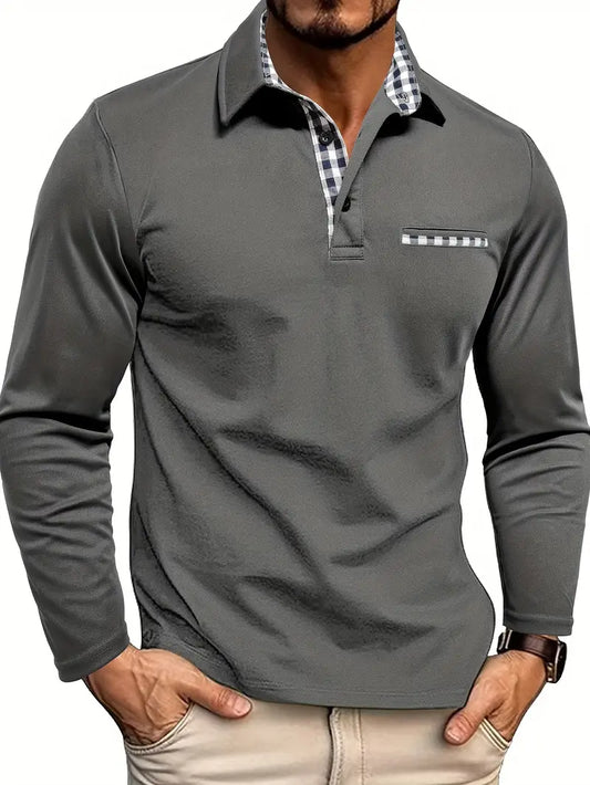 Langarm-Poloshirt für Herren - Image 1