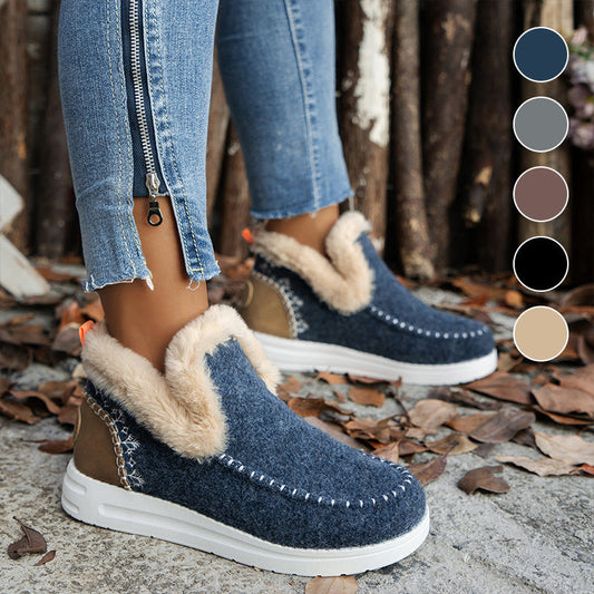 Slip-On Schuhe für Damen mit Kunstfellfutter - Image 1